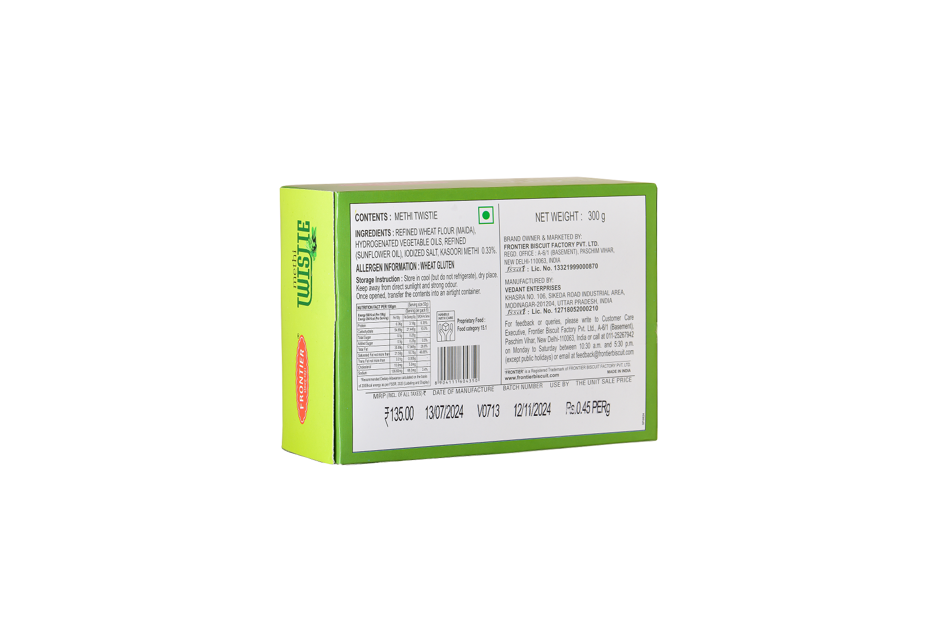 METHI TWISTIE PACK (300 GM)
