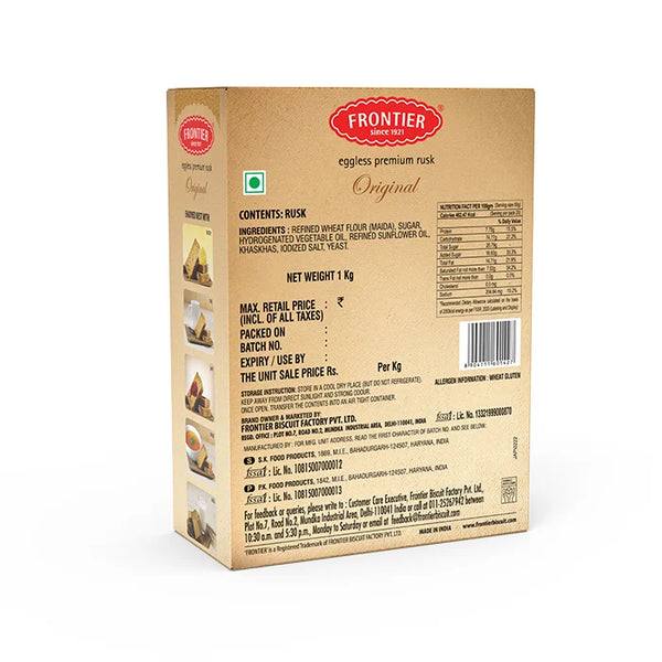 Buy RUSK BOX (1 KG) Online - Frontier Biscuit